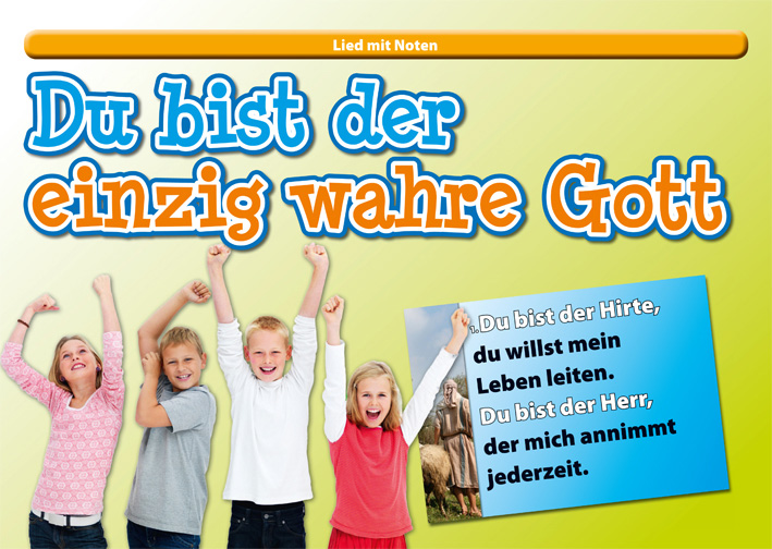 5040 Du bist der einzig wahre Gott - Liedplakat